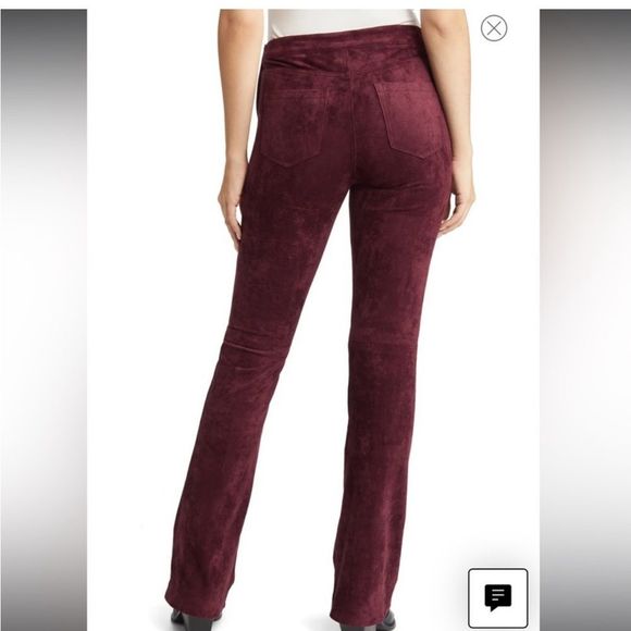 Blank NYC New Bordeaux Faux suede Flare pants - Picture 5 of 11